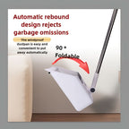 Broom And Dustpan Set Space-Saving Anti-Stick Soft Bristles