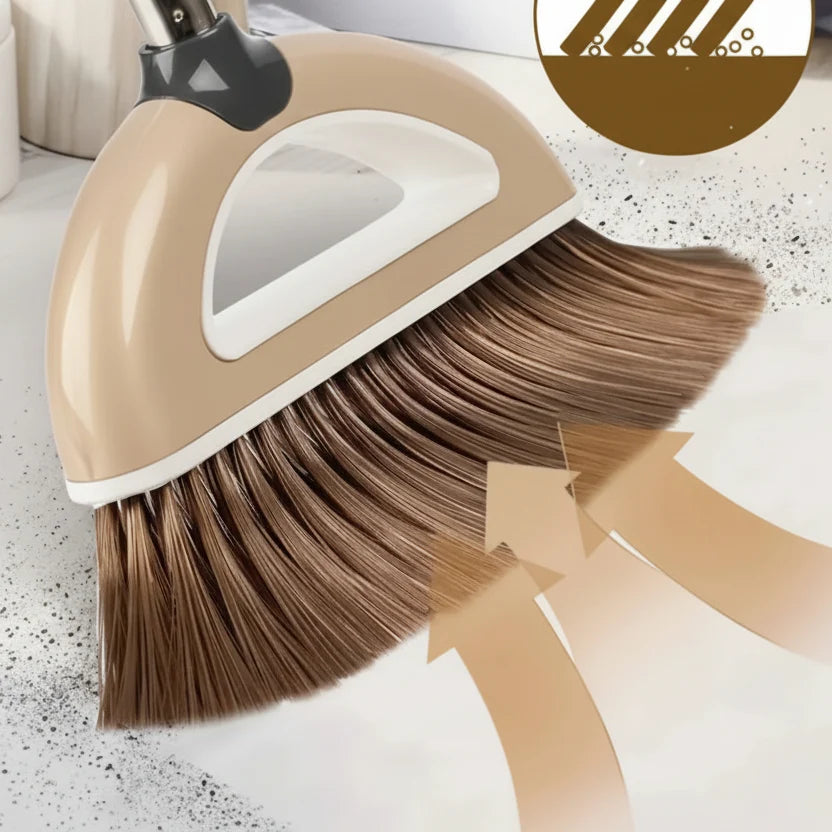Broom and Dustpan Set Lightweight Plastic With Squeegee Option
