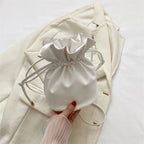 Bucket Bag Faux Leather Drawstring Adjustable Shoulder Strap
