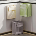 Cabinet Door Trash Can Foldable Space-Saving Tool-Free Hanging
