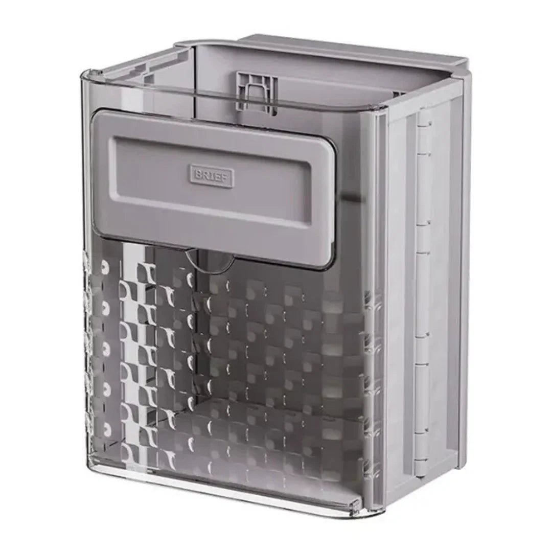 Cabinet Door Trash Can Foldable Space-Saving Tool-Free Hanging