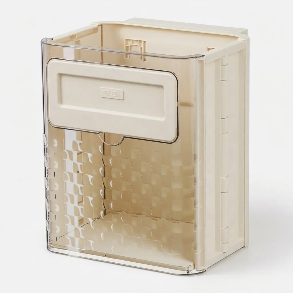 Cabinet Door Trash Can Foldable Space-Saving Tool-Free Hanging