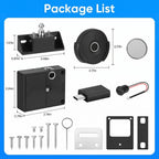 Cabinet Lock Fingerprint Keyless No-Drill Installation