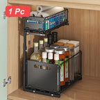 Cabinet Organizer Two-Tier Full-Extension Adjustable Height