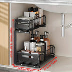 Cabinet Organizer Two-Tier Full-Extension Adjustable Height