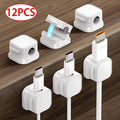 Cable Holders Magnetic Self-Adhesive 12-Pack