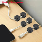 Cable Holders Magnetic Self-Adhesive 12-Pack