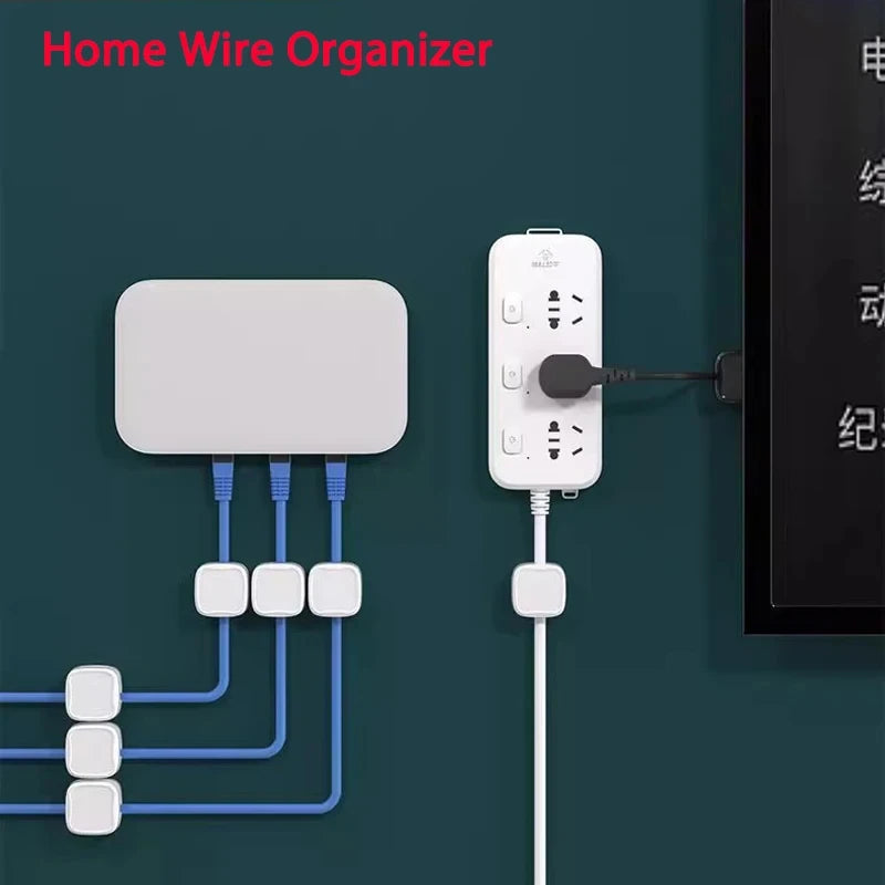 Cable Holders Magnetic Self-Adhesive 12-Pack