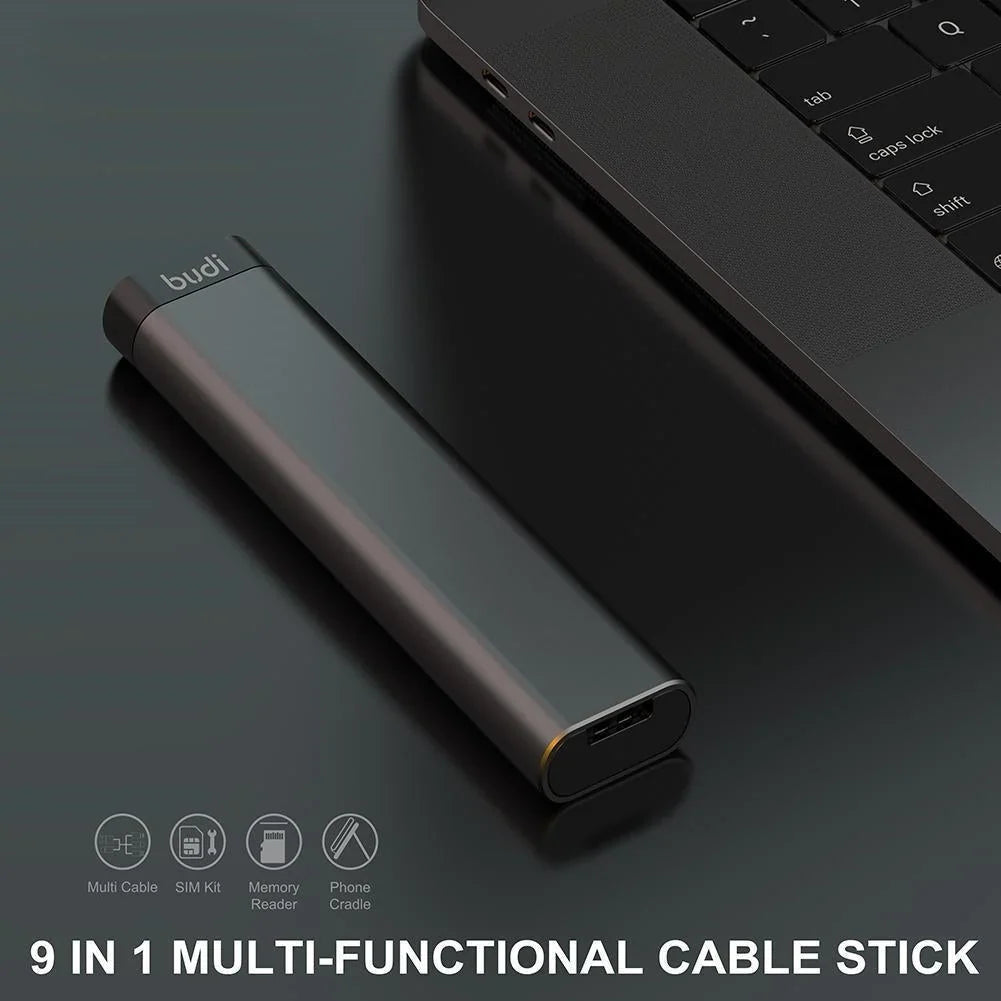 Cable Organizer & Card Reader Multi-Connector Phone Stand