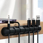 Cable Organizer Self-Adhesive Silicone Multi-Cable Holder