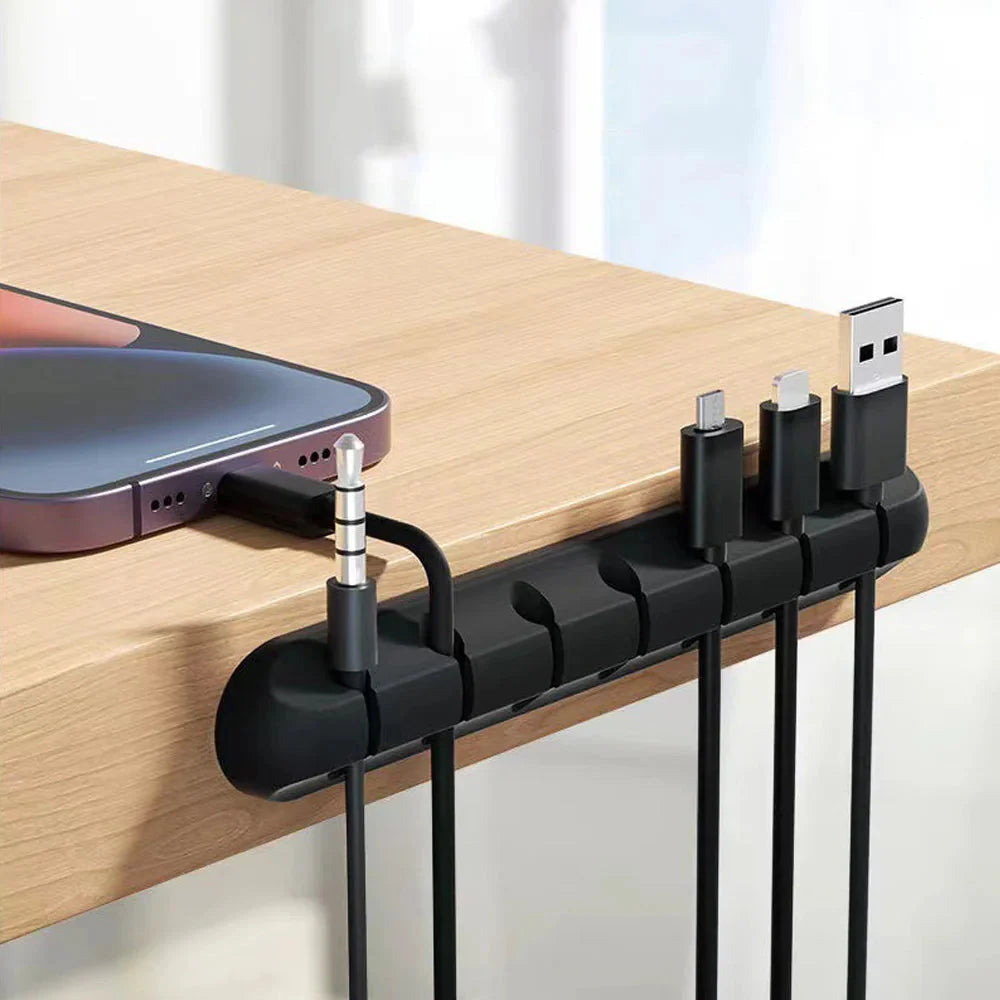 Cable Organizer Self-Adhesive Silicone Multi-Cable Holder