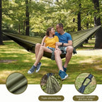Camping Hammock Integrated Mosquito Net Ultralight Straps & Carabiners
