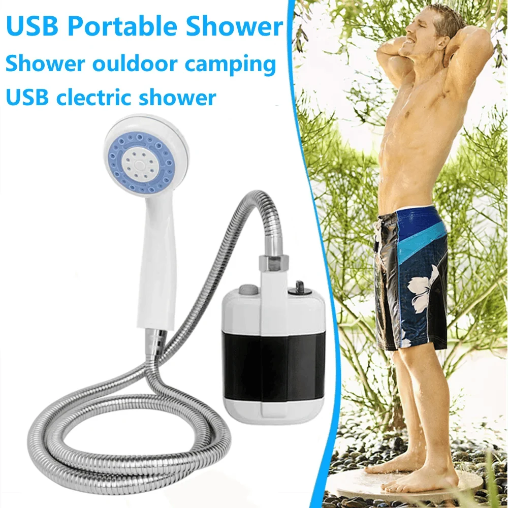 Camping Shower USB Rechargeable Foldable 20L One-Button Pump