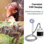 Camping Shower USB Rechargeable Foldable 20L One-Button Pump