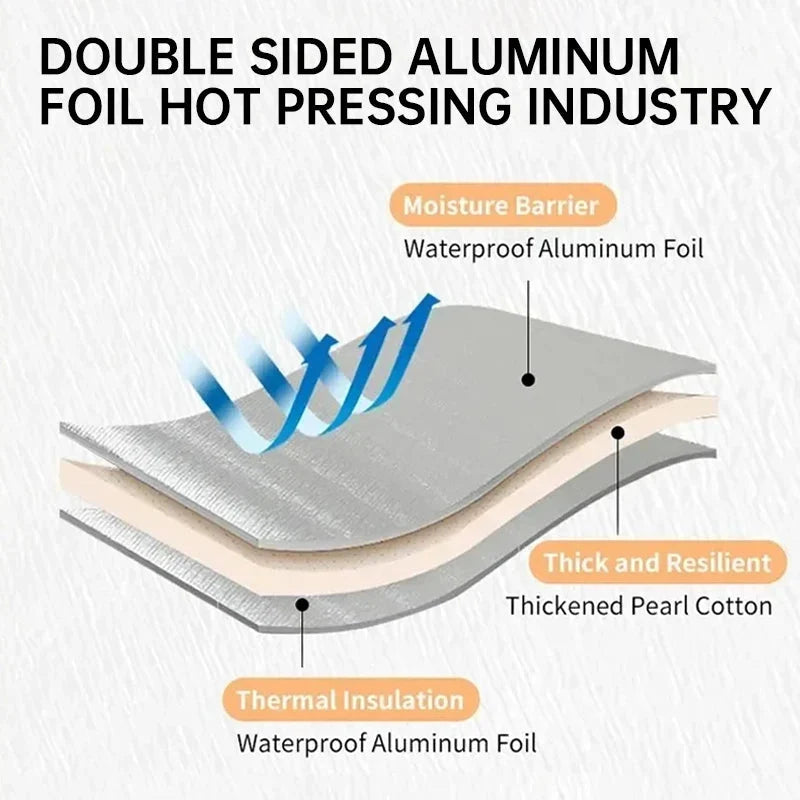 Camping Sleeping Pad Heat-Reflective Aluminum Foam Core Waterproof