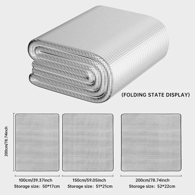 Camping Sleeping Pad Heat-Reflective Aluminum Foam Core Waterproof