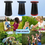 Camping Stool Telescopic Adjustable Height Portable with Carrying Strap