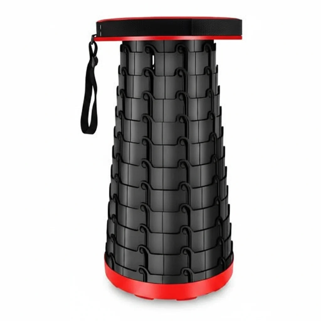 Camping Stool Telescopic Adjustable Height Portable with Carrying Strap