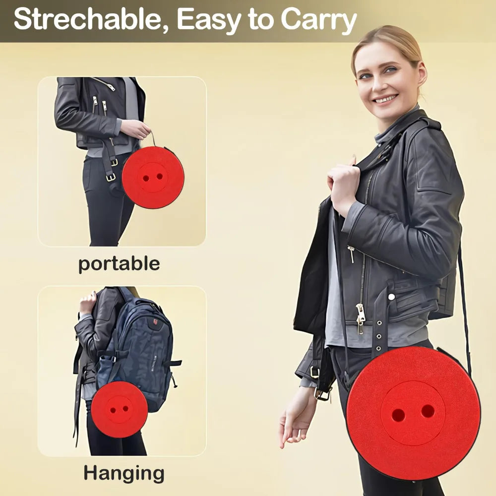 Camping Stool Telescopic Adjustable Height Portable with Carrying Strap