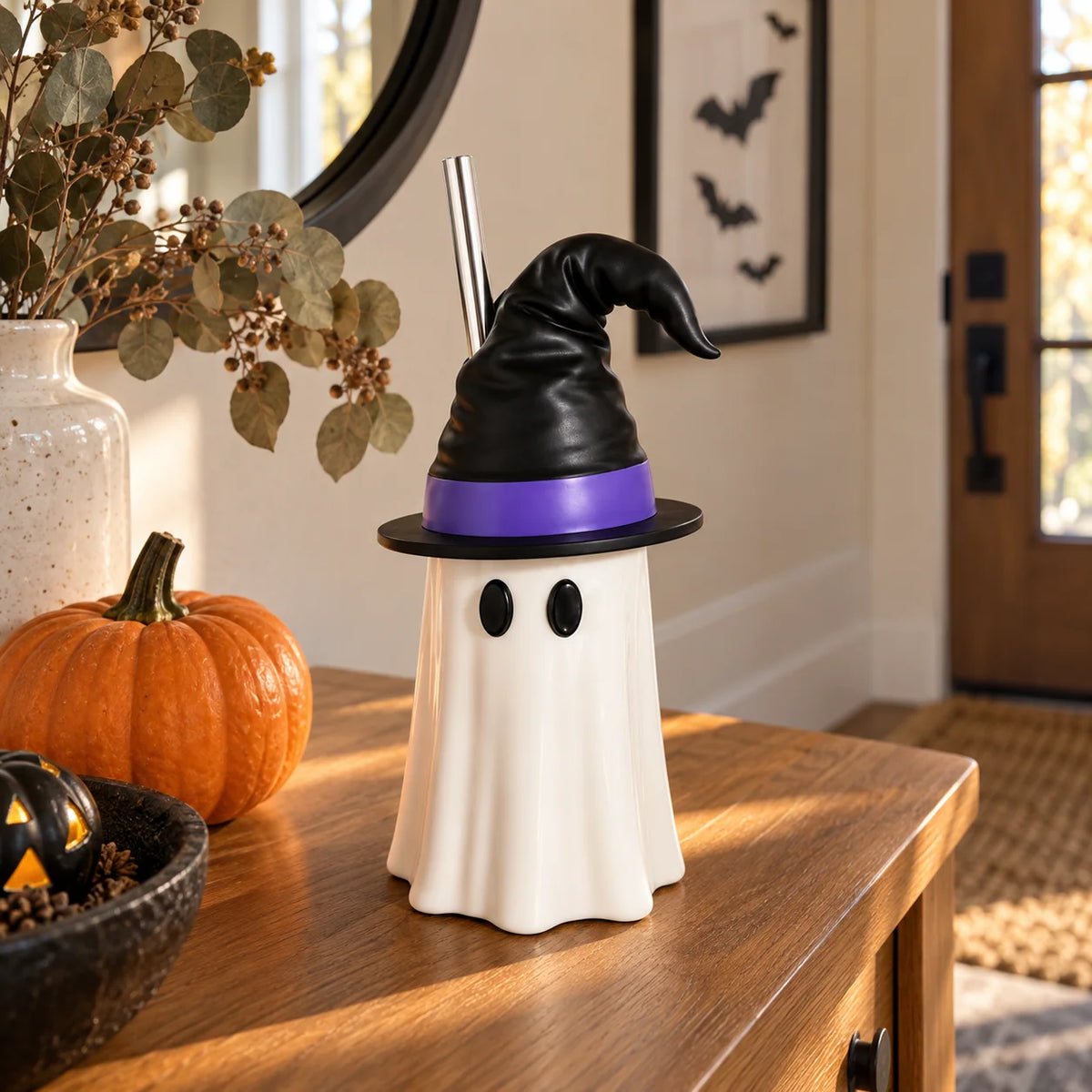 Can Holder Ghost-Shaped Removable Witch Hat