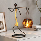 Candle Holder Handcrafted Metal Sisal Wrapped