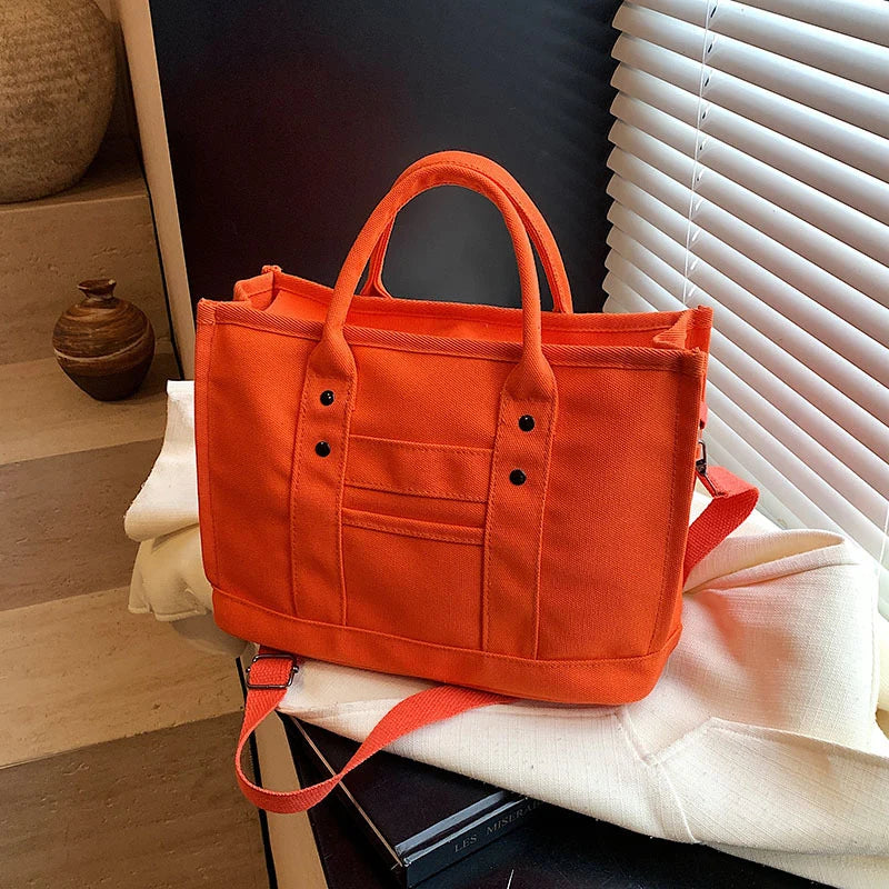 Canvas Tote Bag Durable Spacious Adjustable Shoulder Strap