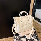 Canvas Tote Bag Durable Spacious Adjustable Shoulder Strap