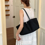 Canvas Tote Bag Spacious Durable With Comfortable Shoulder Handles