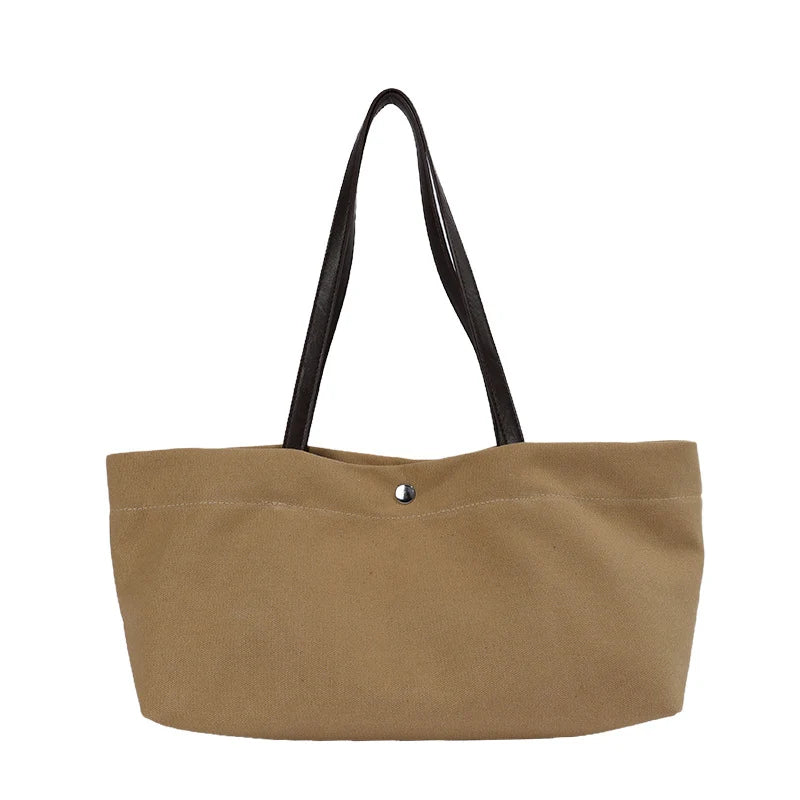 Canvas Tote Bag Spacious Durable With Comfortable Shoulder Handles