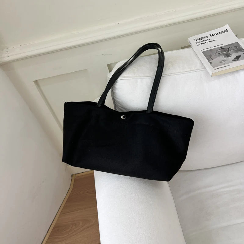 Canvas Tote Bag Spacious Durable With Comfortable Shoulder Handles