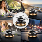 Car Air Freshener Solar-Powered Rotating Blades