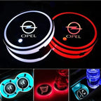 Car Coaster Set Multicolor LED Motion-Activated USB Rechargeable