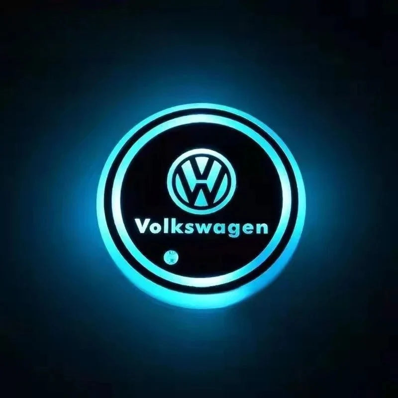Car Coaster Set Multicolor LED Motion-Activated USB Rechargeable