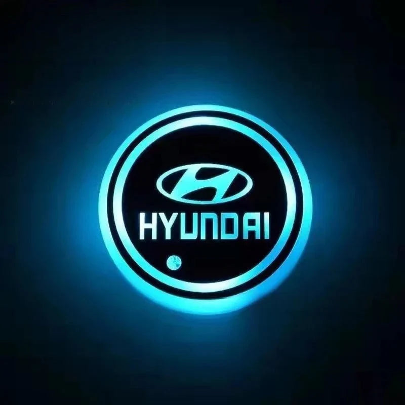 Car Coaster Set Multicolor LED Motion-Activated USB Rechargeable