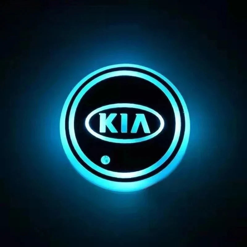 Car Coaster Set Multicolor LED Motion-Activated USB Rechargeable