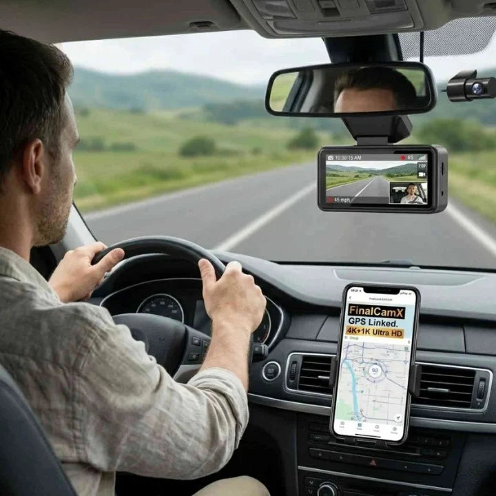 Car Dash Camera 4K Front Dual-Lens WiFi & GPS