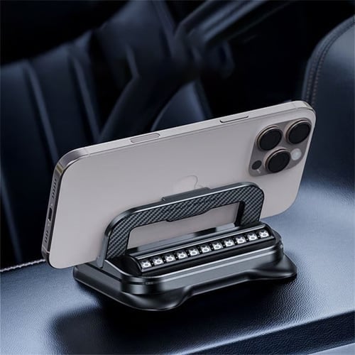 Car Dashboard Phone Holder Foldable Angle-Adjustable Anti-Slip Silicone