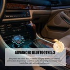 Car FM Transmitter Bluetooth 5.3 Dual Fast-Charge USB