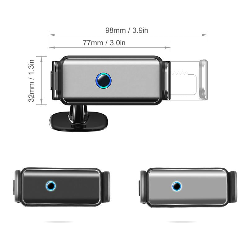 Car Phone Mount Automatic One-Touch Lock & 360 Degree Rotation