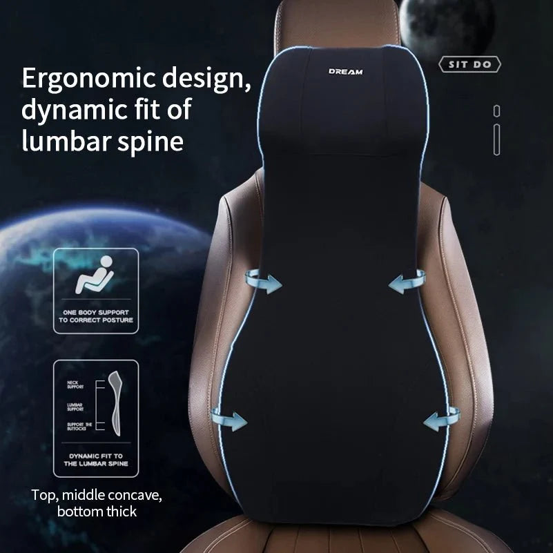 Car Seat Support Cushion Memory Foam Ergonomic Universal Fit