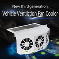 Car Solar Fan Dual Fans Window Clamp Mount
