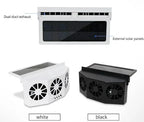 Car Solar Fan Dual Fans Window Clamp Mount