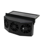 Car Solar Fan Dual Fans Window Clamp Mount