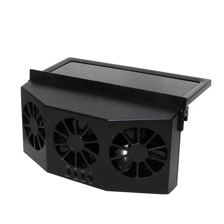 Car Solar Fan Dual Fans Window Clamp Mount