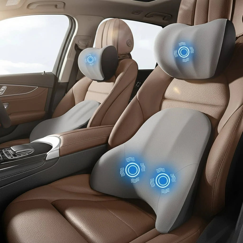 Car Support Pillow Ergonomic Vibration Massage