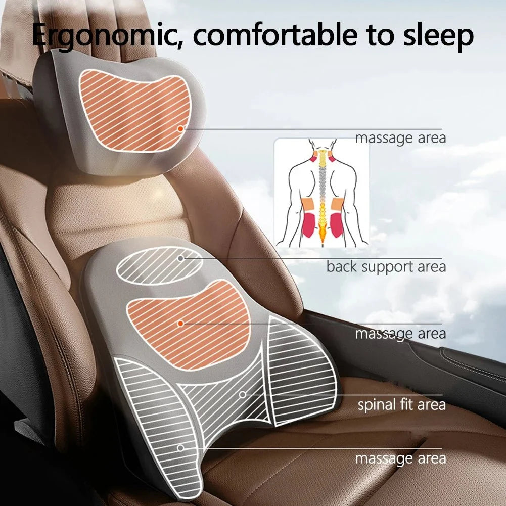 Car Support Pillow Ergonomic Vibration Massage