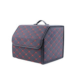Car Trunk Organizer Foldable Faux Leather Reinforced Panels
