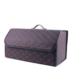 Car Trunk Organizer Foldable Faux Leather Reinforced Panels