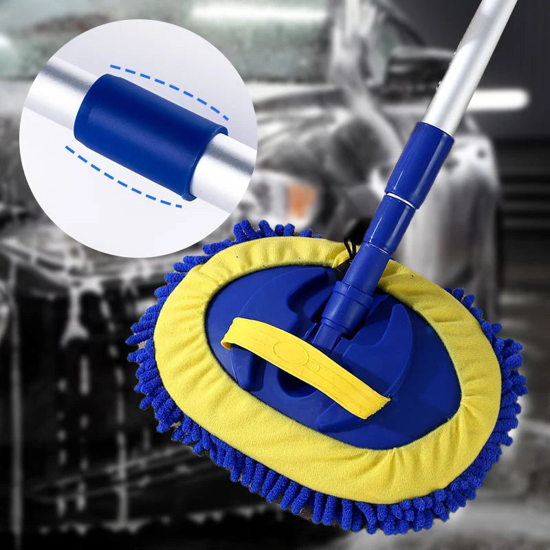 Car Wash Brush Telescopic Aluminum Handle & Microfiber Head