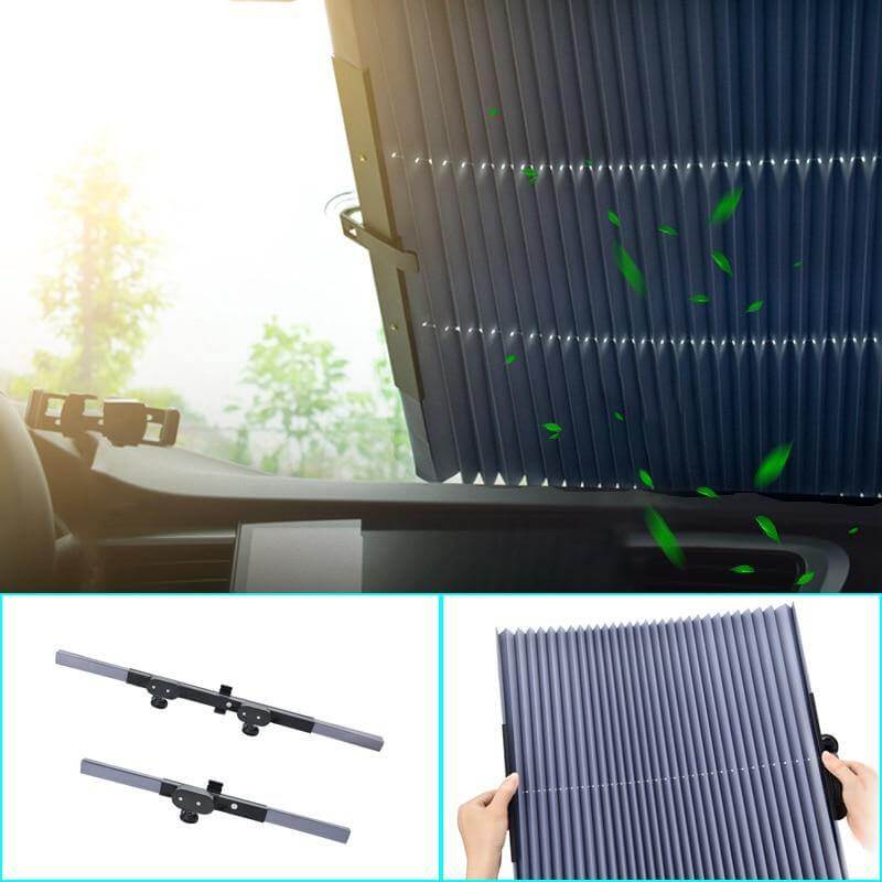 Car Windshield Sunshade Self-Retracting UV-Blocking Reflective Aluminum Film